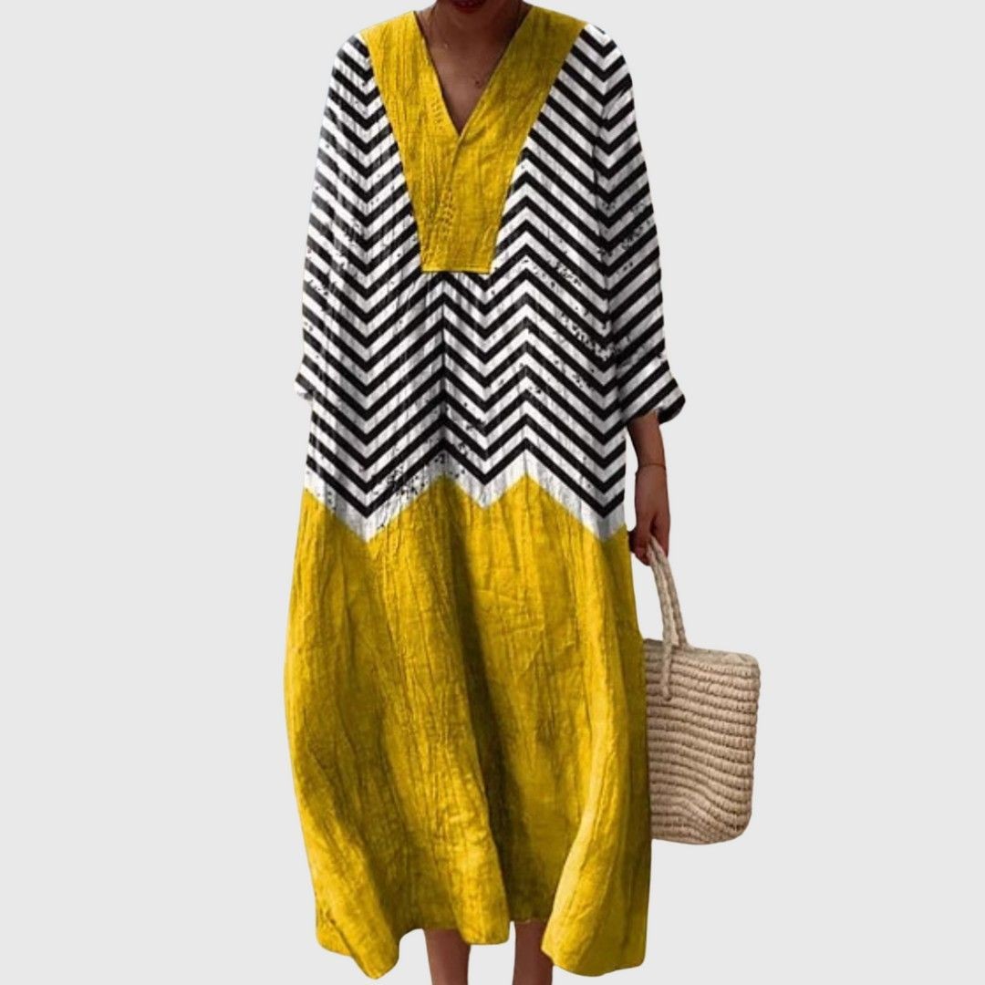 Women's Fall Plaid Long Sleeve Dress