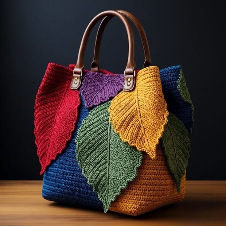 Leaf Knitted bag